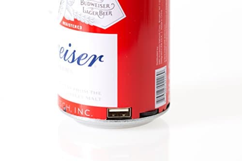 Budweiser Bluetooth Can Speaker Portable Wireless Audio Stereo Speaker Official Travel Music Player Outdoor Universal Music Box for All Devices Surround Sound System Red Bud 7