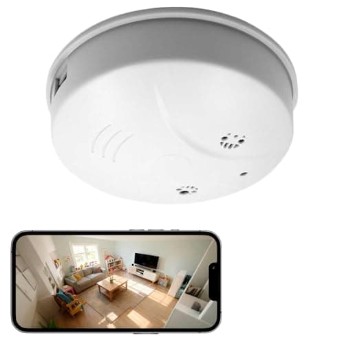 Tauboly Smoke Detector Camera 1080P HD, WiFi Hidden Camera with APP Control, Indoor Security Cam with Motion Detection & Night Vision, Surveillance Cam for Home