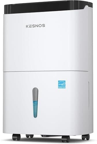 Kesnos 80 Pints Energy Star Dehumidifier for Home & Basement with Drain Hose, Ideal for Large Spaces up to 5,500 Sq. Ft., Featuring Auto Defrost & Self-Drying Function