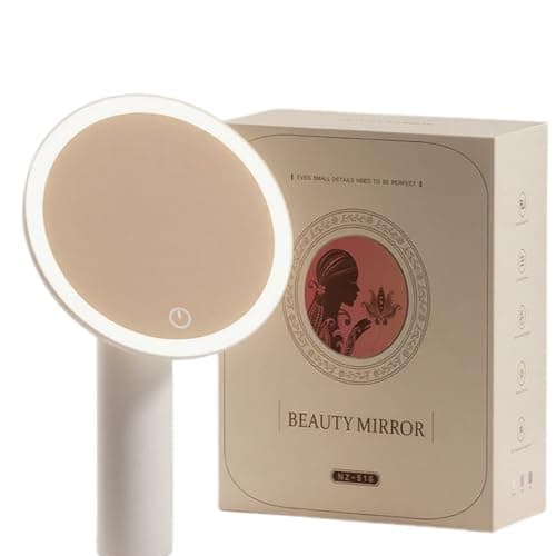 UieSian Asdys Lighted Makeup Mirror 10X Magnification, Dimmable Touch Control Vanity Mirror, Portable Travel Desk Mirror with Stand, Birthday Valentine's for Women Girlfriend Wife Mom Daughter 8