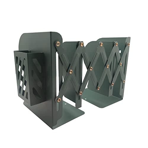 Auxu Adjustable Desk Storage Bookends with Pen Stand Holder – 2-in-1 Bookend and Pen Stand – Telescopic Design – Expands Up to 20” – Multipurpose and Versatile – Desktop Accessory 8