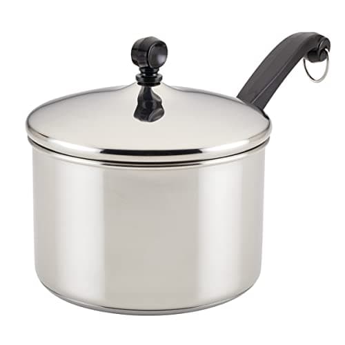 Farberware Classic Stainless Steel Sauce Pan/Saucepan with Lid, 3 Quart, Silver