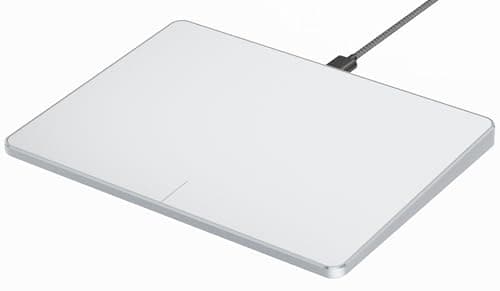 ProtoArc USB Trackpad for Windows 10/11, Large Wired Trackpad Mouse with High Precision Navigation, Ultra Slim Portable Aluminum Touchpad Mouse for Desktop/Laptop (White Silver)