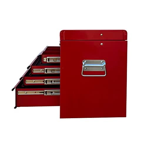 Workington Portable Metal Tool Chest with 6 Drawers, 24" 6-Drawer Tool Chest Cabinet with Ball Bearing Drawer Slides, Steel Tool Storage Box Organizer 4005 Red 9