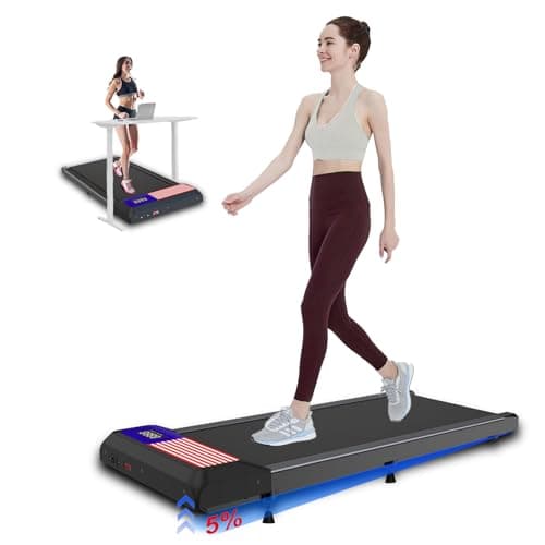 Upreign Walking Mat,Under Desk Treadmill 2.5HP for Home and Office, 265Lbs Weight Capacity,Treadmill with APP &Remote Control, LED Display