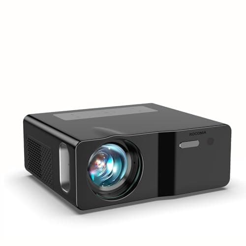 Native 1080P 5G WiFi Bluetooth Projector, 1200ANSI Portable Outdoor Movie Projector, 4K Supported, 450" Display Video Projector for Home Theater, Compatible with TV Stick Smartphone/HDMI/USB(Black)