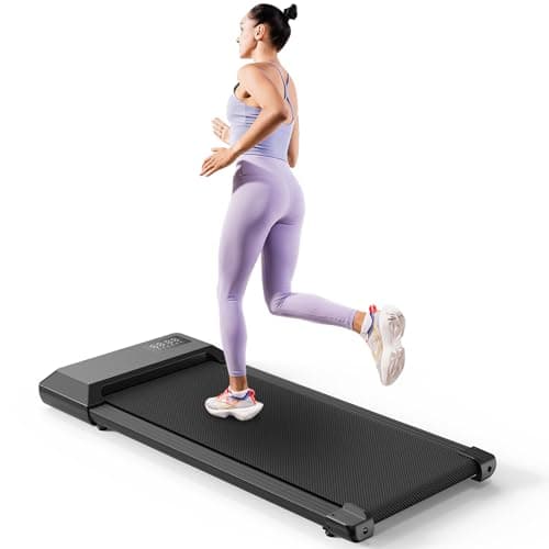 Lacuffy Walking Pad, Under Desk Treadmill for Home Office, 2 in 1 Portable Walking Treadmill, Smart Mini Treadmill,LED Display & Remote Control，265lbs Capacity, 1-Black-900mm