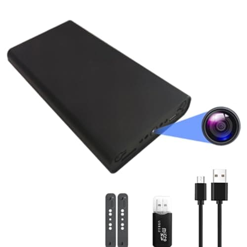 KUIYIXUE Hidden Camera - Spy Camera - Mini Camera - 10000 mAh HD 1080P- Portable Mobile Power Supply Camera - Secret Camera - Evidence-Collecting Camera-Small Camera-Nanny camera-55 Hours of Record