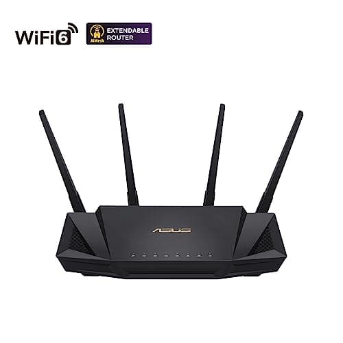 ASUS RT-AX3000 Ultra-Fast Dual Band Gigabit Wireless Router - Next Gen WiFi 6, Adaptive QoS, and AiProtection by Trend Micro | 1x WAN, 4X 1G LAN, 1x USB 3.0 - AiMesh Compatible 10