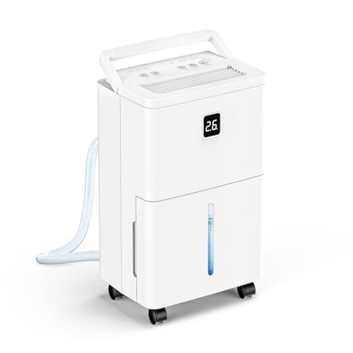 25 Pint Dehumidifier for Basement, Up to 3000 Sq.Ft, Quiet Dehumidifier with Drain Hose, Humidity Control, 24H Timer, Ideal for Bedroom, Bathroom, Room