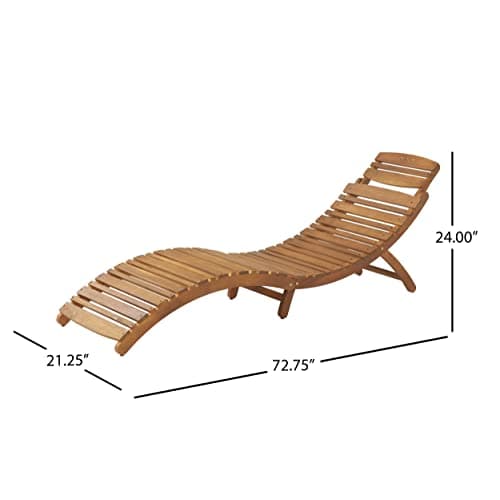 Christopher Knight Home Lahaina Wood Outdoor Chaise Lounge, Natural Yellow 3