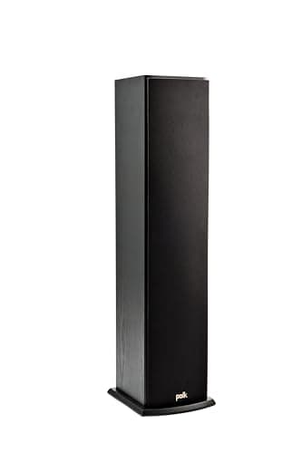 Polk Audio T50 Home Theater and Stereo Floor Standing Tower Speaker (Single, Black) - Deep Bass Response, Dolby and DTS Surround
