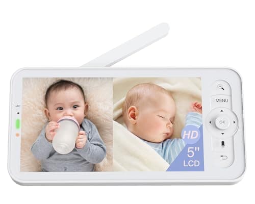 ARENTI 2025 Upgraded 5-Inch Wireless Baby Monitor Display, Parent Unit for AInanny A4 D3 Camera(Screen2)