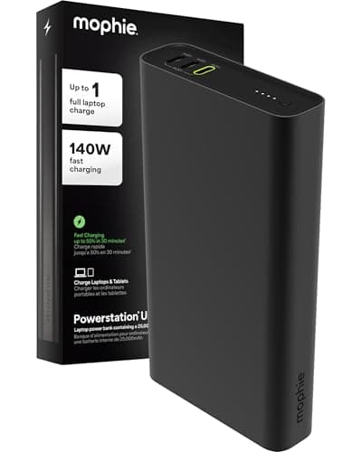 Mophie Powerstation Fast 25,000mAh Power Bank | Extended Fast Charging | 140W, Multi-Device