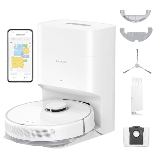 DREAME C20 Plus Robot Vacuum, 90 Days Self-Emptying Robot Vacuum and Mop Combo, 6000Pa Suction Robotic Vacuum, LiDAR Navigation, APP/Voice Control, Robot Vacuum Cleaner for Pet Hair/Carpet/Hard Floor
