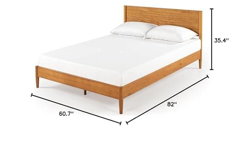 Zinus Allen Mid Century Wood Platform Bed Frame, Solid Wood Foundation, Wood Slat Support, No Box Spring Needed, Easy Assembly, Queen 14
