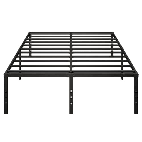 Jebosam 18 inch High Bed Frame Full Size Heavy Duty Platform Steel Support 2500 lbs Full Size Bed Frame No Box Spring Needed Non-Slip Noise Free Easy to Assembly Black 9
