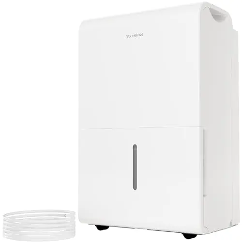 hOmeLabs Dehumidifier for Home, Office, Basements with Powerful Moisture Removal, Humidity Control, Auto Shut-off, Quiet Operation - 7,500 Sq Ft Wi-Fi with Pump (50 Pint MAX 120 Pint at 95°F, 90% RH) 9