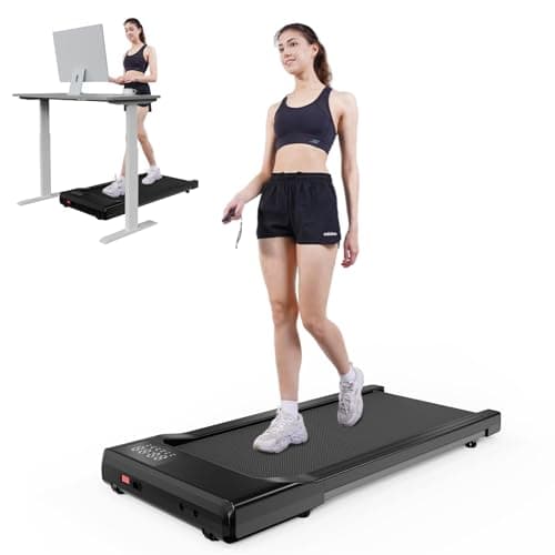 SupeRun Walking Pad, Under Desk Treadmill, 3 in 1 Portable Treadmill with Remote Control LED Display, 2.5 HP Quiet Walking Jogging Machine for Office Home Use, 300 Lbs Capacity
