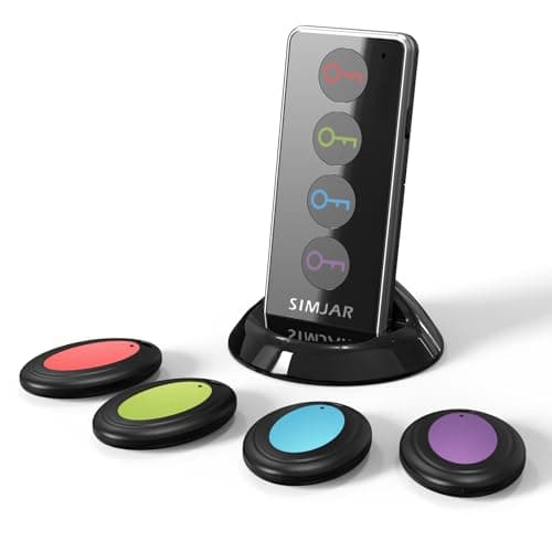 Key Finder with Up to 131ft Working Range in Open Space, Simjar Wireless Remote Control RF Key Finder Locator for Keys Wallet Phone Glasses Luggage Pet Tracker