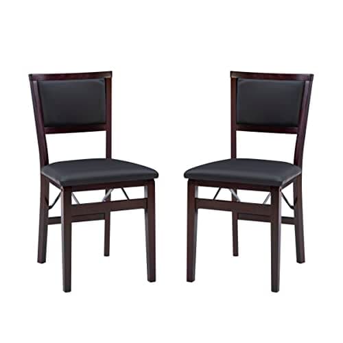 Linon Keira Pad Folding Chair, Set of 2, Engineered Wood