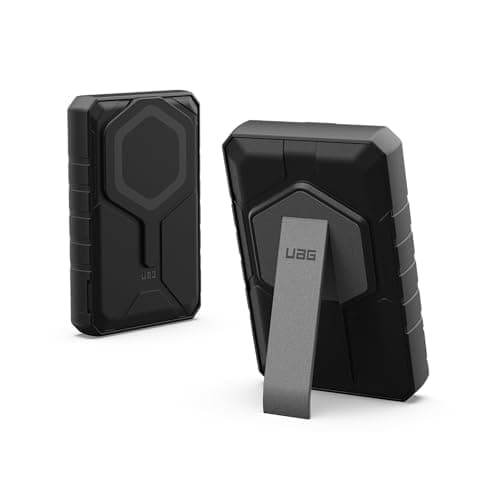 URBAN ARMOR GEAR UAG 10000mAh Power Bank SRGE 20W 2-Port USB-C USB Magnetic Wireless Portable Charger Fast Charging Battery Pack w/Kickstand Compatible with iPhone 17, Samsung Galaxy S25, Black/Grey