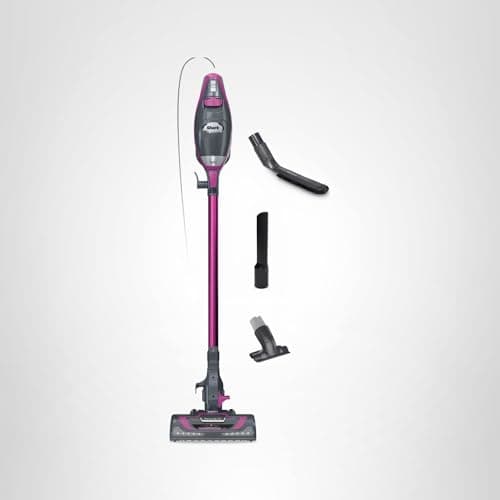 Shark HV371 Rocket Pro DLX Corded Stick, Removable Hand Vacuum, Advanced Swivel Steering, XL Cup, Crevice Tool, Upholstery Tool & Anti-Allergen Dust Brush, Fuchsia, Capacity 13