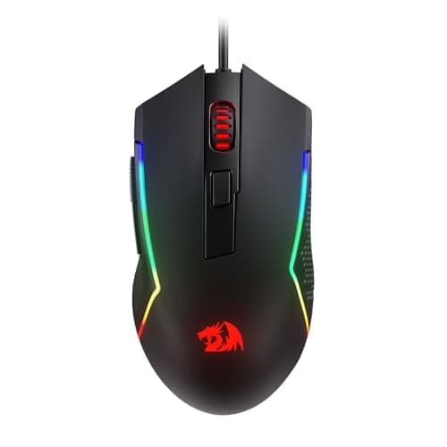 Redragon M616 RGB Gaming Mouse, 10000 DPI Wired Optical Mouse with 6 Programmable Buttons & 8 Backlit Modes, Software Supports DIY Keybinds