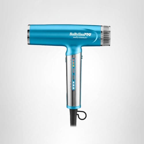 BaBylissPRO Nano Titanium Light Ionic High-Speed Hair Dryer with Diffuser, Portable Travel Blow Dryer, Professional Styling Tool Set, 9 Heat/Speed Settings, Dual Voltage, for All Hair Types 7
