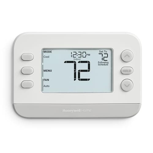 New! Honeywell Home Programmable Thermostat, Single-Stage, 1 Heat/1 Cool Compatibility, Flexible Schedule, X2P, White, RTH21B