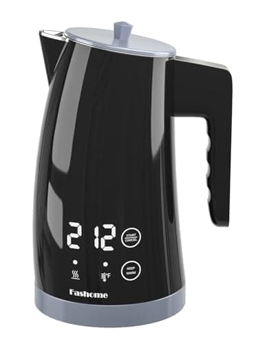 Electric Kettle with Temperature Control, 5 Preset Temps, 2H Keep Warm -1200W Quiet Water Boiler,Electric Tea Kettle with BPA-Free, Digital Cool-Touch, Rotating Base for Home,Office, Kids(Gray)