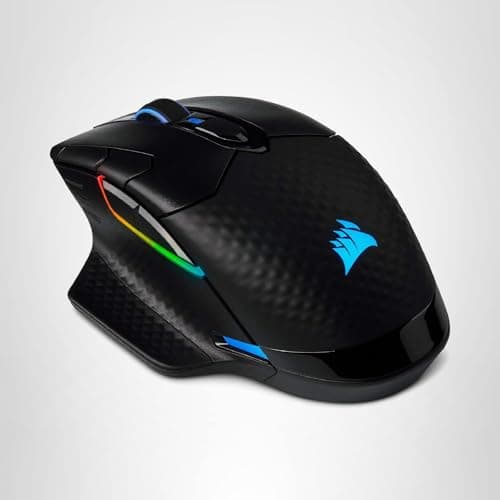 Corsair Dark CORE RGB PRO Wireless/Wired FPS MOBA Gaming Mouse – 18,000 DPI, Fast Response Time, 8 Programmable Side Buttons, Dynamic Multi-Color Backlighting – Black 11