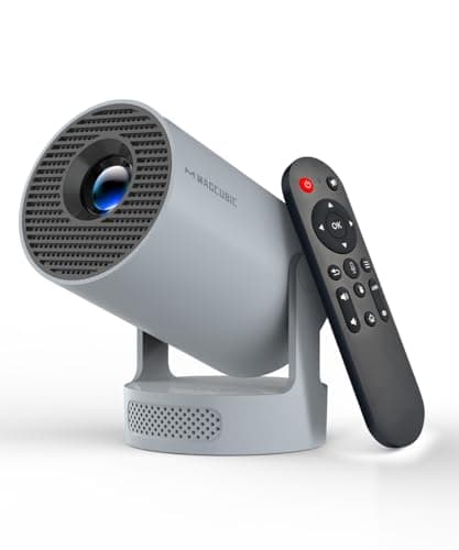 Magcubic Mini Projector 4K Support, Portable Projector with WiFi 6 and Bluetooth 5.4, 5W Soundbase Speaker, Smart Proyector with Auto Vertical Keystone 180°Rotatable for Movie Home Outdoor