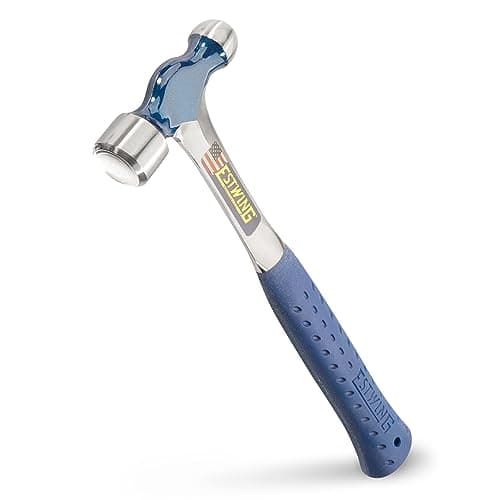 ESTWING Ball Peen Hammer - 16 oz USA Made Metalworking Tool with Forged Steel Construction & Shock Reduction Grip - E3-16BP