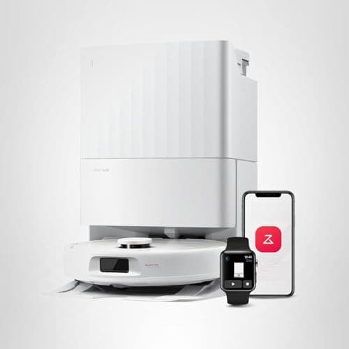 roborock Qrevo Series Robot Vacuum and Mop, 8000Pa Suction, Upgraded from Qrevo S, Anti-Tangle Brush, Smart Obstacle Avoidance, Auto Mop Washing, All-in-One Dock, 200RPM Spinning Mops, White(QV 35A) 10