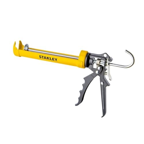 Stanley Professional Caulking Gun - 10 Oz Silicone Sealant Gun with 2000N Pushing Power, No Drip Function, Steel Carriage & Aluminum Swivel Handle Sealant Gun | 18:1 Thrust Ratio, 1 Pack