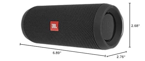 JBL Flip 4, Black - Waterproof, Portable & Durable Bluetooth Speaker - Up to 12 Hours of Wireless Streaming - Includes Noise-Cancelling Speakerphone, Voice Assistant & JBL Connect+ 5