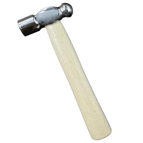 Mini Ball Peen Hammer Anti-Slip Wooden Short Handle, 5 OZ Household Small Hammer for DIY, Woodworking, Repair, Camping, Escape Tool