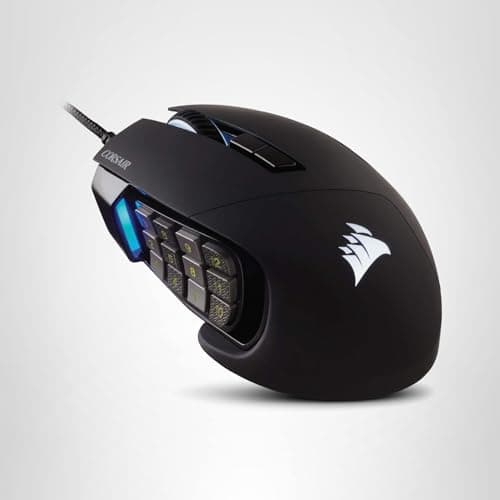 Corsair Scimitar RGB Elite Wired MOBA/MMO Gaming Mouse – 18,000 DPI – 17 Programmable Buttons – iCUE Compatible – PC, Mac, PS5, PS4, Xbox – Black 10