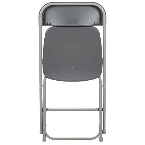 Flash Furniture Hercules Series Plastic Folding Chair - Grey - 650LB Weight Capacity Comfortable Event Chair - Lightweight Folding Chair 10