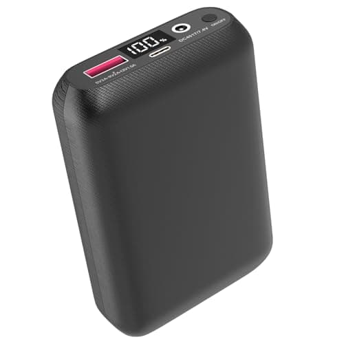 GAROERFAR 16000mAh Battery Pack for Heated Vest-5V/7.4V Rechargeable Power Bank with LED Display and DC/USB Output for Heated Jacket,Fast Charging Powerbank Compatible with iPhone iPad Samsung