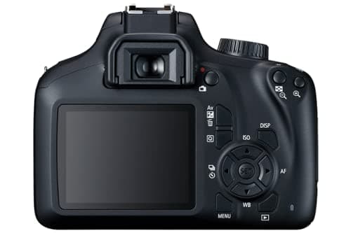 Canon EOS 4000D / Rebel T100 DSLR Camera with 18-55mm Lens + 64GB Memory Card + Case + Card Reader + Flex Tripod + Hand Strap + Cap Keeper + Memory Wallet + Cleaning Kit 7