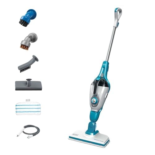BLACK+DECKER Steam Mop and Portable Steamer, 5-in-1, Corded (HSMC1321)