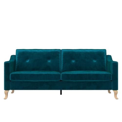 Mr. Kate Tess Sofa with Soft Pocket Coil Cushions, Small Space Living Room Furniture, Green Velvet