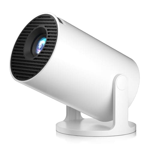 [ Projector 4k/8K & Android 14.0 ] Mini Smart Projector, Wifi 6 and Bluetooth 5.4, Short Throw, Built in Apps, Auto Keystone, Outdoor Movie Projector Portable HY300Pro+ (2026 Upgrade)