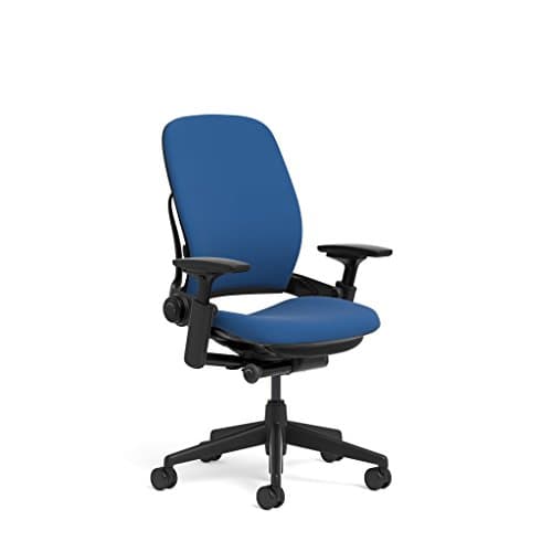 Steelcase Leap Office Chair - Seven Points of Adjustability - Ergonomic Back Support Chair - Lumbar Support - 4D Adjustable Arms - Cobalt