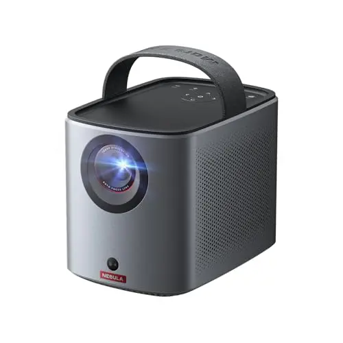 NEBULA Mars 3 Air GTV Projector - Netflix Officially Licensed, 400 ANSI-Lumen Brightness, Native 1080P, Dolby Digital Sound,150-Inch Picture, Built-In Battery for 2.5 Hours of Playtime Anywhe(Renewed)