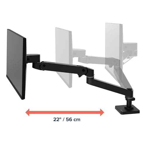 Ergotron – Upgraded LX Pro Premium Monitor Arm, Single Monitor Desk Mount – fits Flat Curved Ultrawide Computer Monitors up to 34 Inches, 4 to 22 lbs, VESA 75x75mm or 100x100mm – Matte Black 5