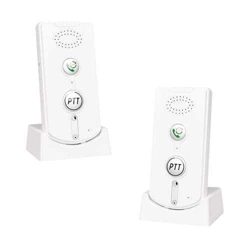 Pumwoy 2 Way Wireless Intercom for Home Hospital Hotel,1000m Range Indoor Intercoms Wireless(White), JY00024