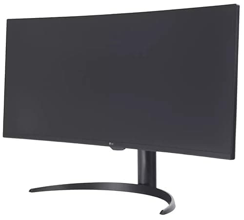 LG 34" Curved WQHD VA Black Monitor with Built-in Speaker, (3440x1440) 100Hz, 5ms, Ultrawide MyView Streaming, Airplay2, Magic Remote, 34SR65QC-B WebOS 2024 Model (Renewed) 3